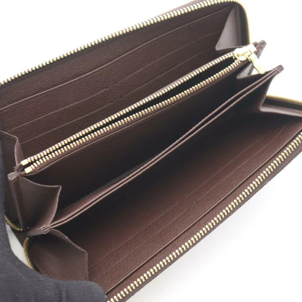 Louis Vuitton Long Brown Round Brown Wallet Damier Ebene Zippy - Picture 3 of 8